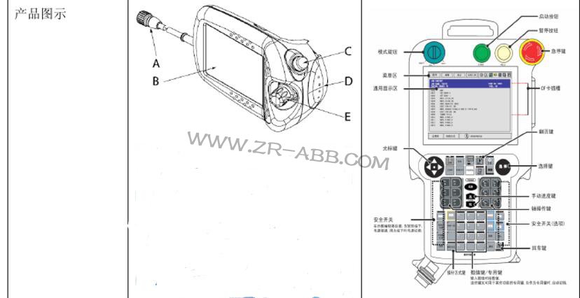 主流工業(yè)機器人示教器的技術方案及功能列表
